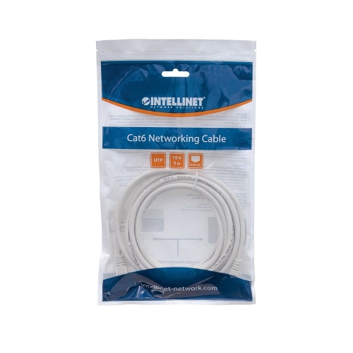 Patch Cord Cat5e Utp 2,0m Biały 100% Miedź